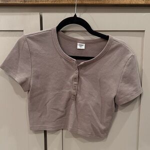 Sunday Best Crop Waffle Knit Shirt